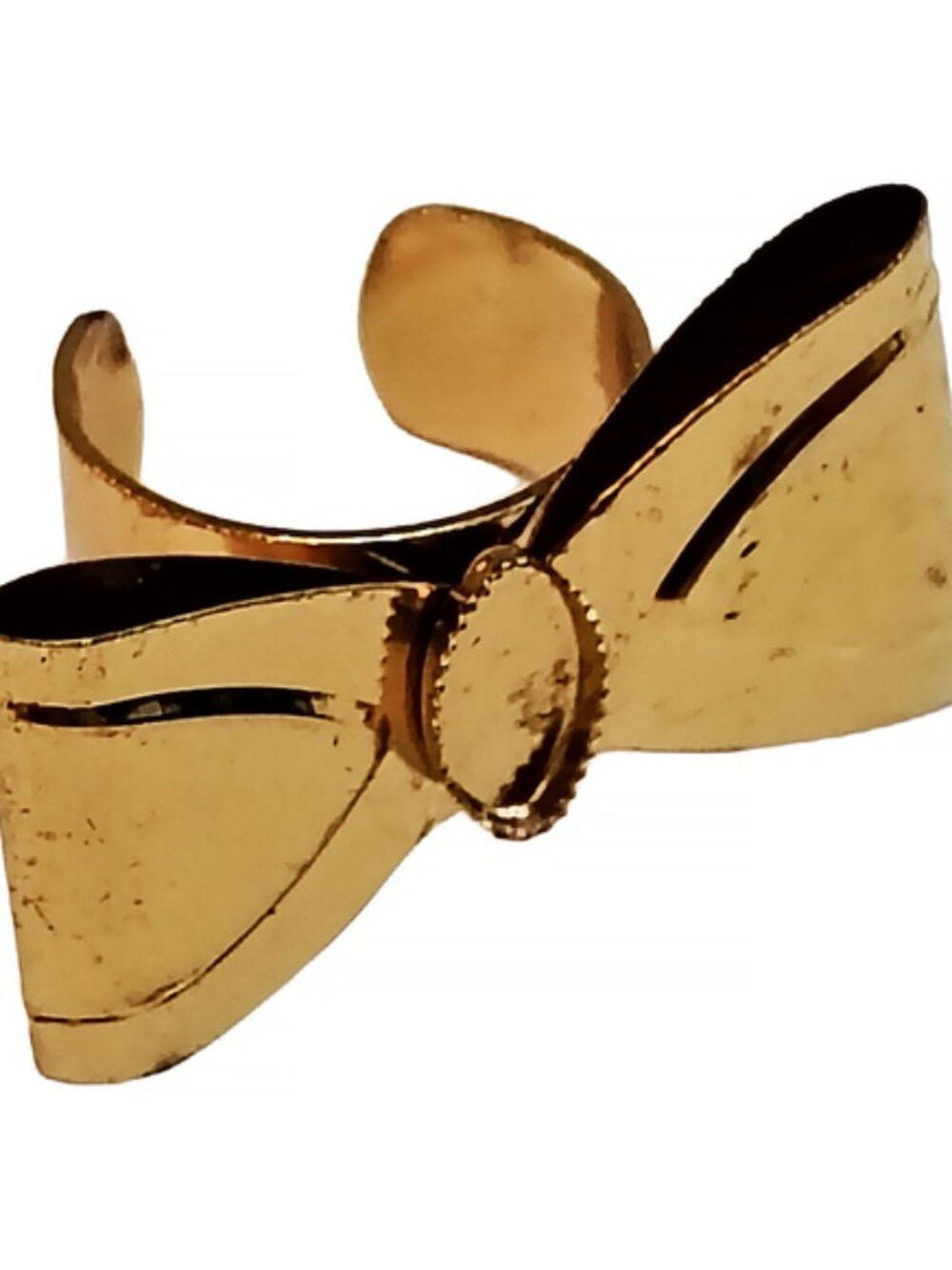 Gold Tone Bow Adjustable Ring - Style 25